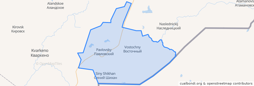 Mapa de ubicacion de Павловское сельское поселение.