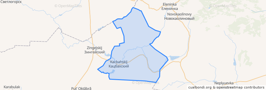 Mapa de ubicacion de Кацбахское сельское поселение.