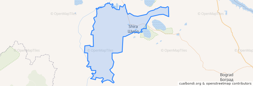 Mapa de ubicacion de Ширинский сельсовет.