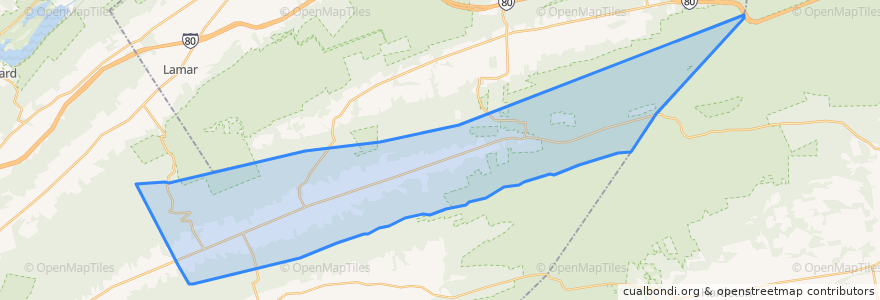 Mapa de ubicacion de Miles township.