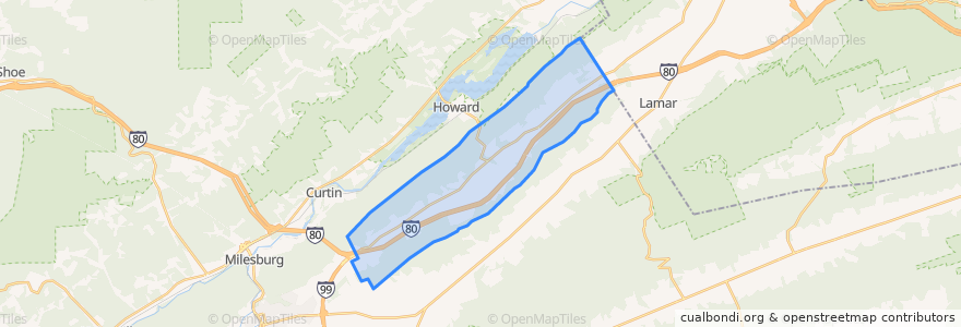 Mapa de ubicacion de Marion township.