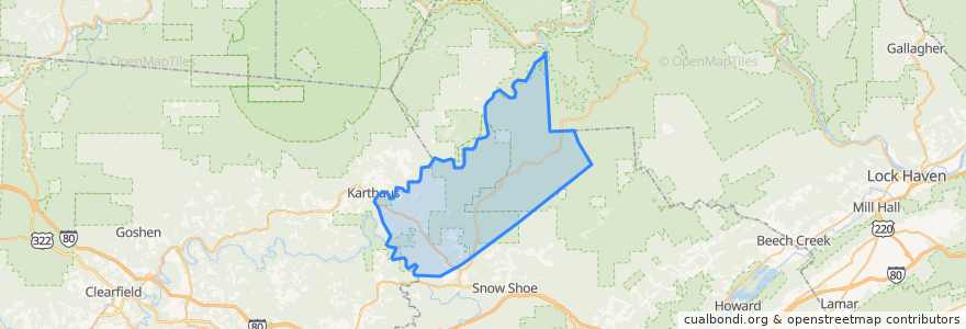 Mapa de ubicacion de Burnside township.