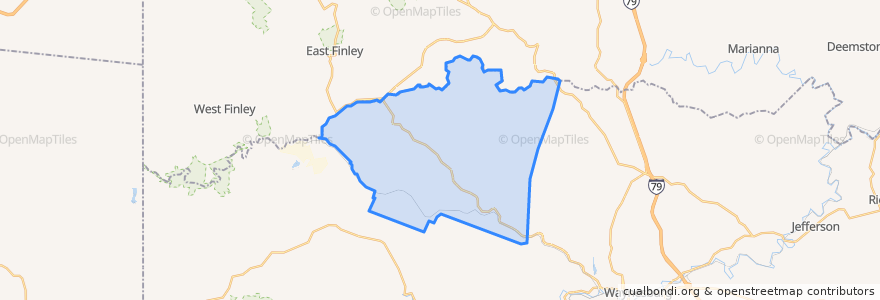 Mapa de ubicacion de Morris Township.