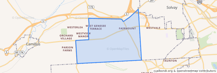 Mapa de ubicacion de Fairmount.
