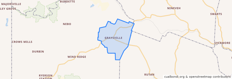 Mapa de ubicacion de Gray Township.