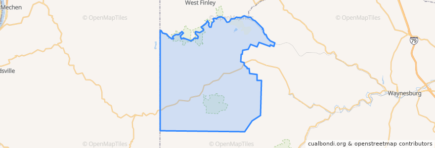 Mapa de ubicacion de Richhill Township.