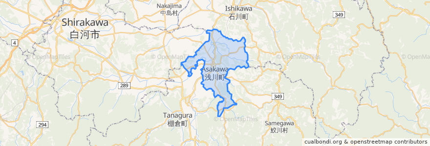 Mapa de ubicacion de 浅川町.