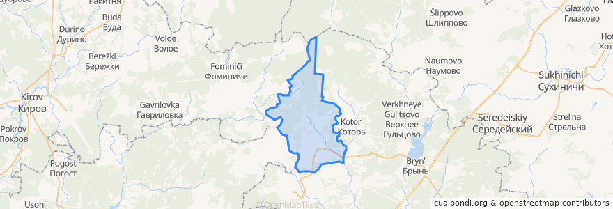 Mapa de ubicacion de сельское поселение Село Маклаки.