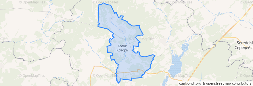 Mapa de ubicacion de сельское поселение Село Которь.