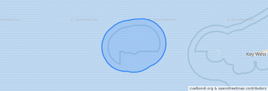 Mapa de ubicacion de United States of America (Dry Tortugas territorial waters).