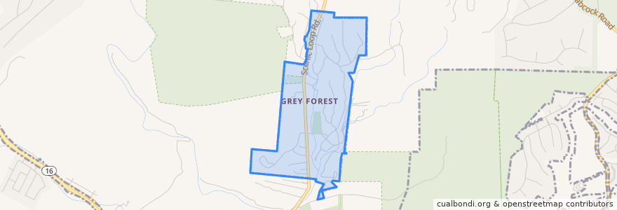 Mapa de ubicacion de Grey Forest.