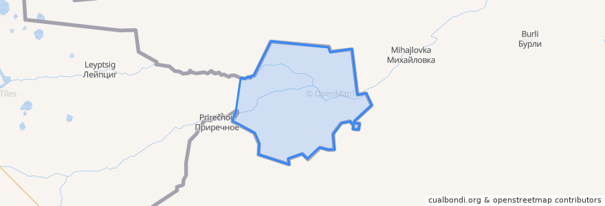 Mapa de ubicacion de Алексеевское сельское поселение.