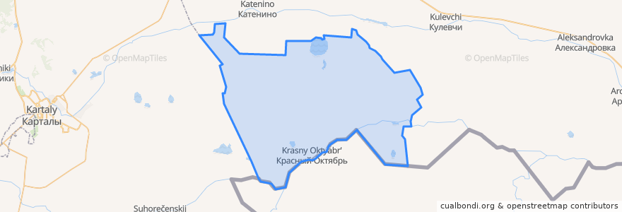 Mapa de ubicacion de Краснооктябрьское сельское поселение.