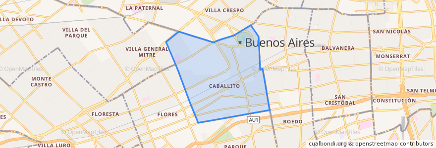 Mapa de ubicacion de Comuna 6.