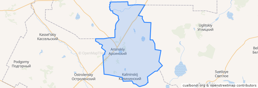 Mapa de ubicacion de Арсинское сельское поселение.