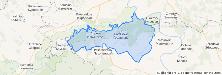 Mapa de ubicacion de сельское поселение Село Ильинское.