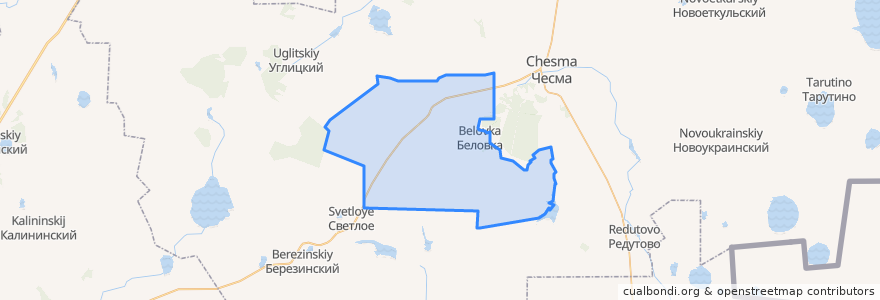 Mapa de ubicacion de Калиновское сельское поселение.