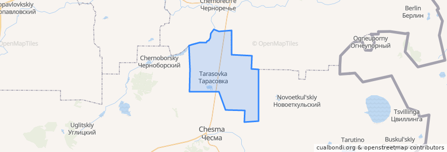 Mapa de ubicacion de Тарасовское сельское поселение.