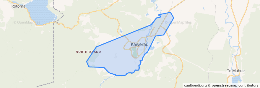 Mapa de ubicacion de Kawerau District.