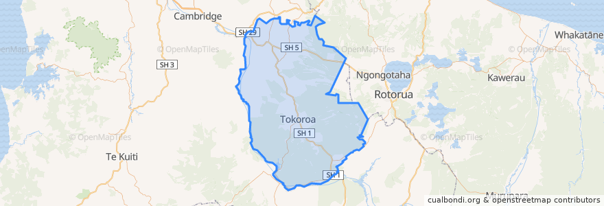 Mapa de ubicacion de South Waikato District.