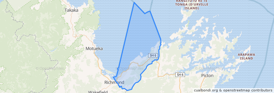 Mapa de ubicacion de Nelson.