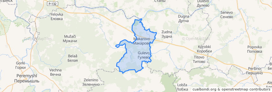 Mapa de ubicacion de сельское поселение Село Макарово.