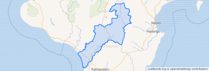 Mapa de ubicacion de Rangitīkei District.