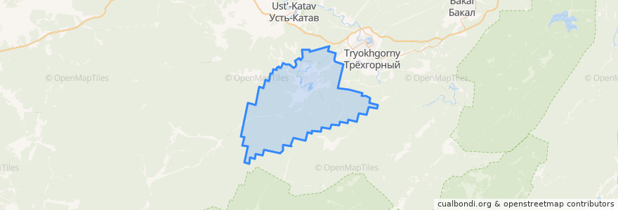 Mapa de ubicacion de Катав-Ивановское городское поселение.