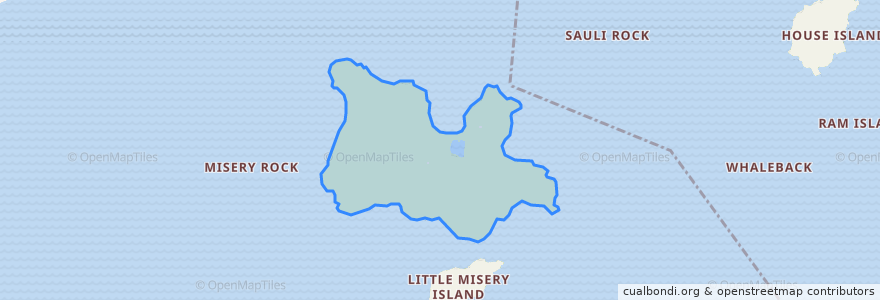 Mapa de ubicacion de Misery Island Reservation.