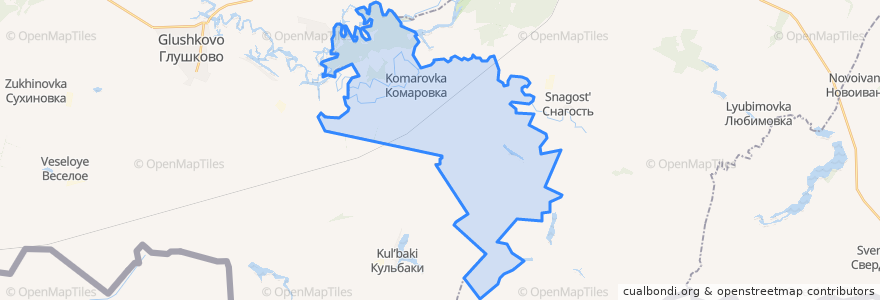 Mapa de ubicacion de Комаровский сельсовет.