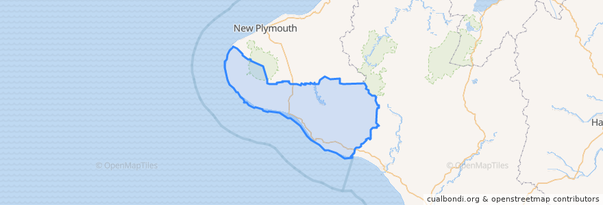 Mapa de ubicacion de South Taranaki District.