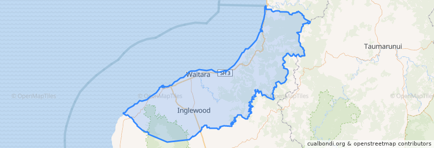 Mapa de ubicacion de New Plymouth District.