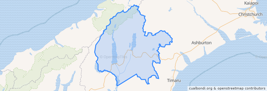 Mapa de ubicacion de Mackenzie District.