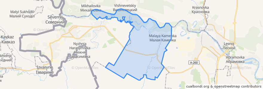 Mapa de ubicacion de Малокаменское сельское поселение.