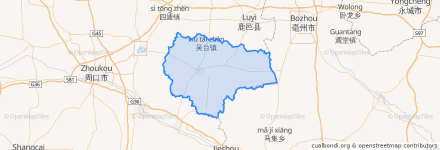 Mapa de ubicacion de 郸城县.