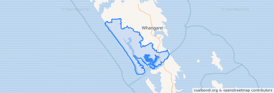 Mapa de ubicacion de Kaipara District.