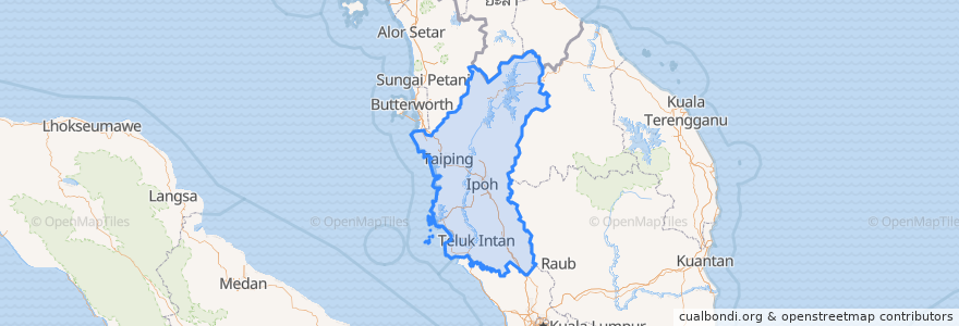 Mapa de ubicacion de Perak.