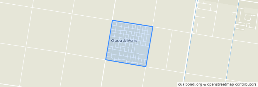 Mapa de ubicacion de Chacra de Monte.