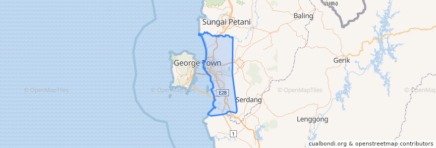 Mapa de ubicacion de Seberang Perai.