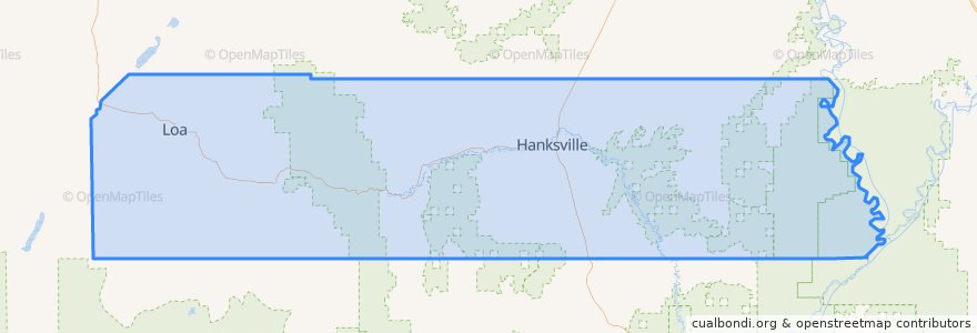 Mapa de ubicacion de Wayne County.