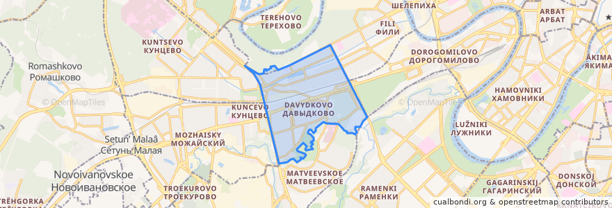 Mapa de ubicacion de Fili-Davydkovo District.