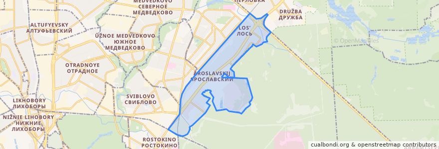 Mapa de ubicacion de Yaroslavsky District.