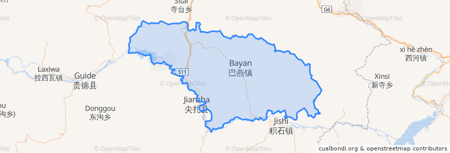 Mapa de ubicacion de 化隆回族自治县.