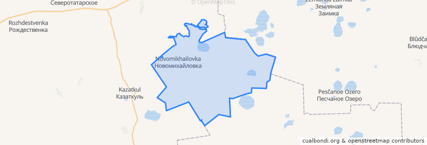 Mapa de ubicacion de Новомихайловский сельсовет.