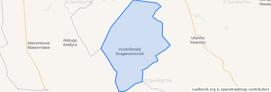 Mapa de ubicacion de Воздвиженский сельсовет.