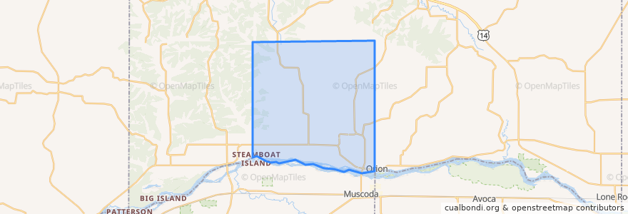 Mapa de ubicacion de Town of Eagle.