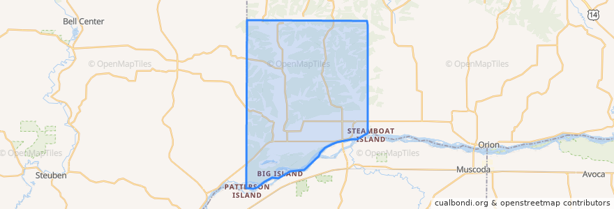 Mapa de ubicacion de Richwood Township.