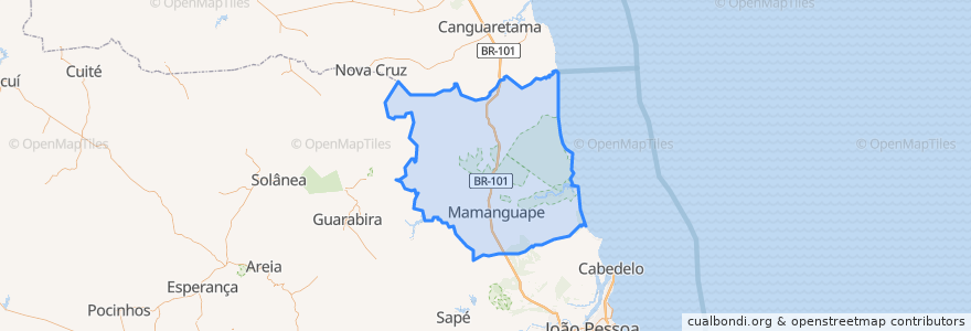 Mapa de ubicacion de Região Geográfica Imediata de Mamanguape-Rio Tinto.