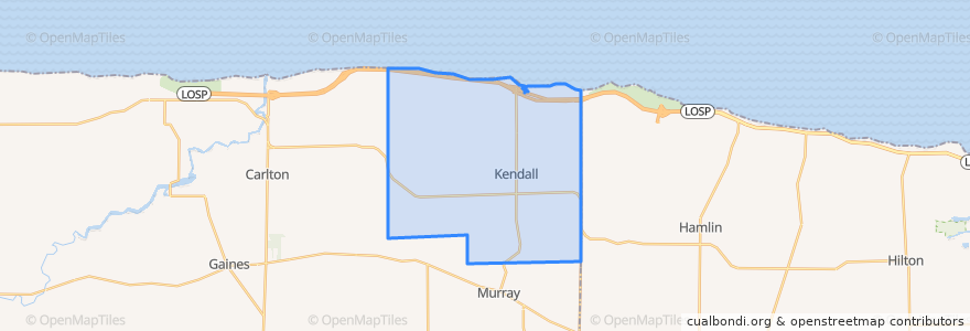 Mapa de ubicacion de Kendall Town.
