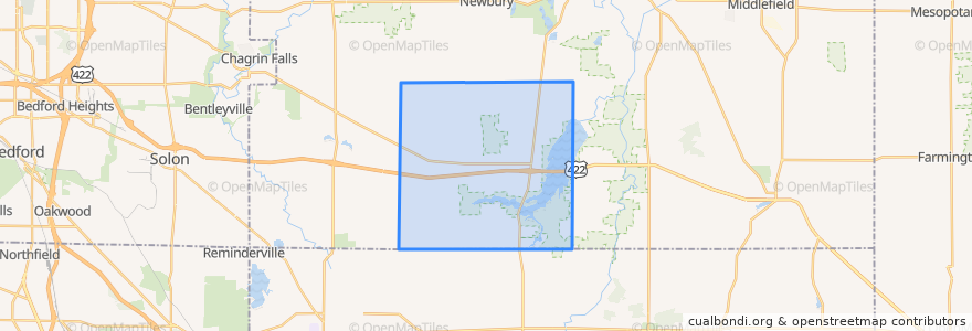 Mapa de ubicacion de Auburn Township.